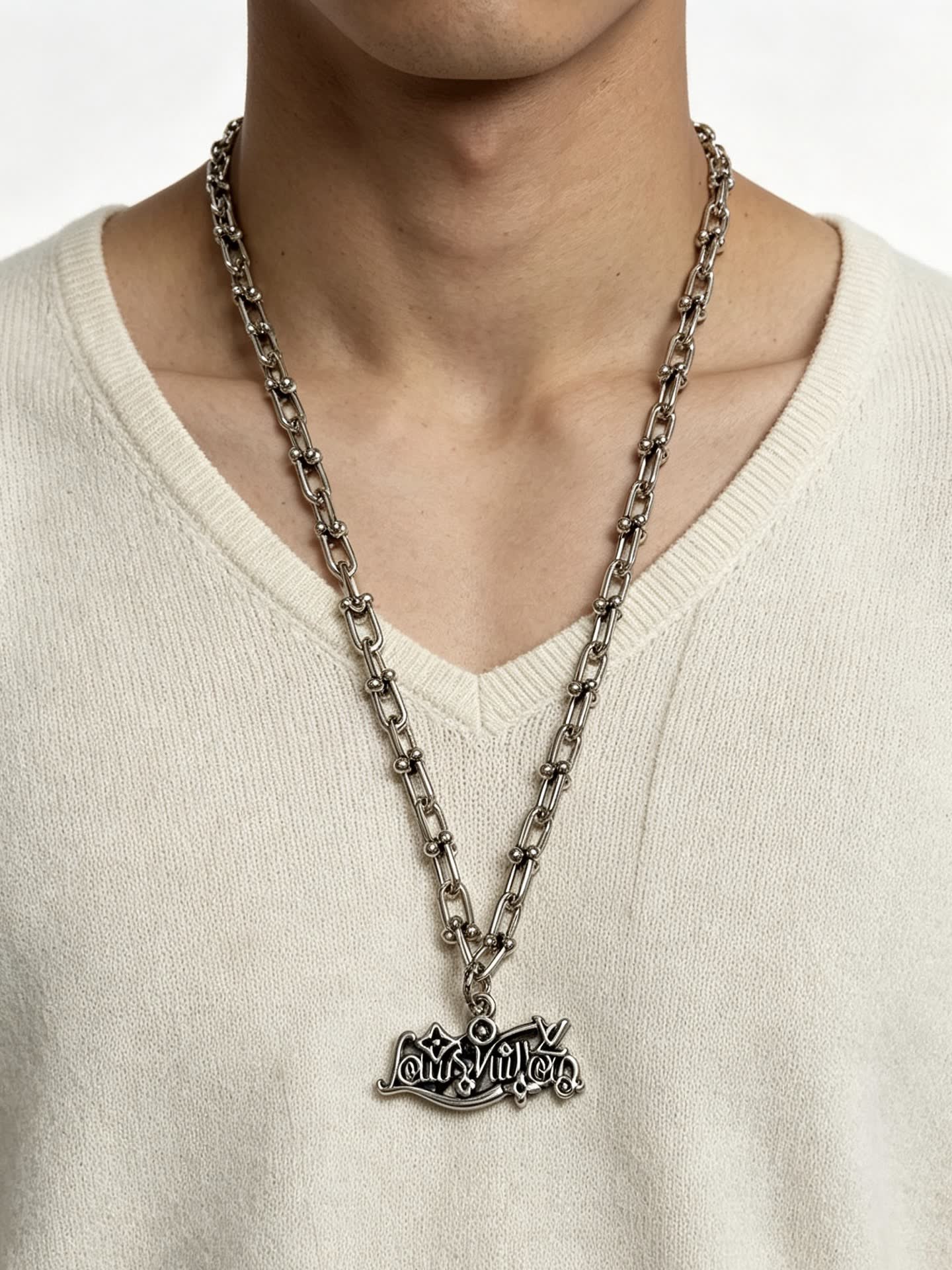 Louis Vuitton Silver Chain Necklace